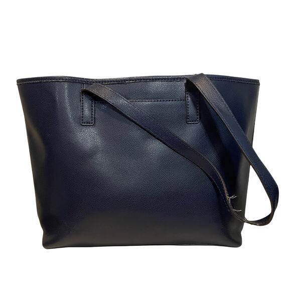 Michael Kors Navy Jet Set Travel Leather Tote Bag - Picture 3 of 4